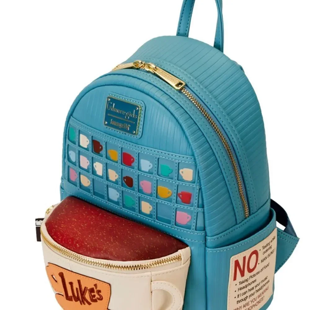 ☕️☕️Loungefly Gilmore Girls Lukes Diner Domed Coffee Cup Mini Backpack